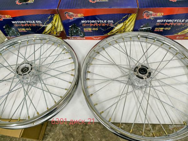 Диск спицы передний 21*1,85 для  эндуро кросс подшипник 6201